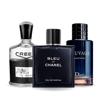 Black Friday Coffret 3 Parfums - Creed AVENTUS, BLEU DE CHANEL et Dior SAUVAGE 100ml