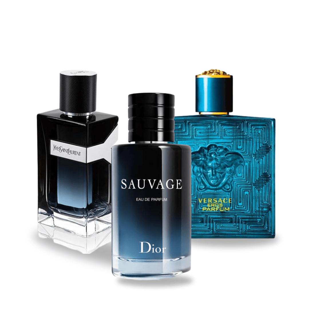 Black Friday Coffret 3 Parfums - Dior SAUVAGE, Yves Saint Laurent et MEN y Versace EROS 100ml