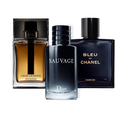 Black Friday Coffret 3 Parfums - Sauvage Dior, Bleu de Chanel, et Dior Homme Intense 100ml