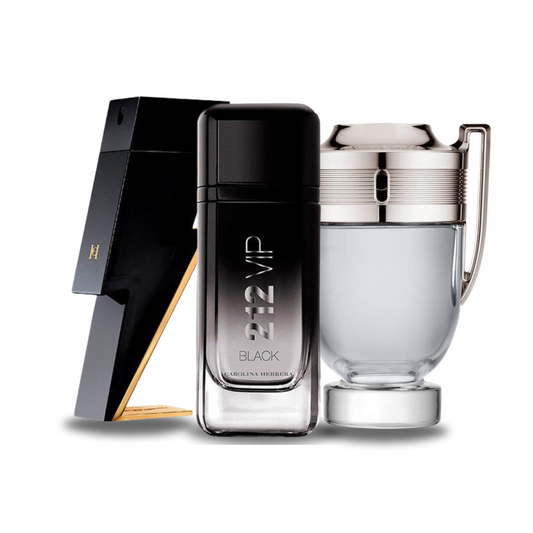 Black Friday Coffret 3 Parfums - BAD BOY, 212 VIP BLACK et Paco Rabanne INVICTUS (Eau de Parfum)