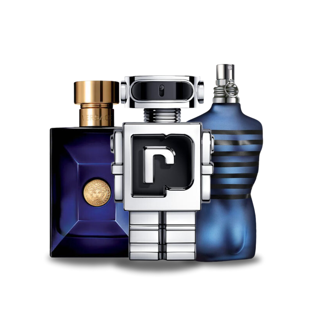 Black Friday Coffret 3 Parfums - Versace DYLAN BLUE, Paco Rabanne PHANTOM et Jean Paul Gaultier ULTRA MALE 100ml