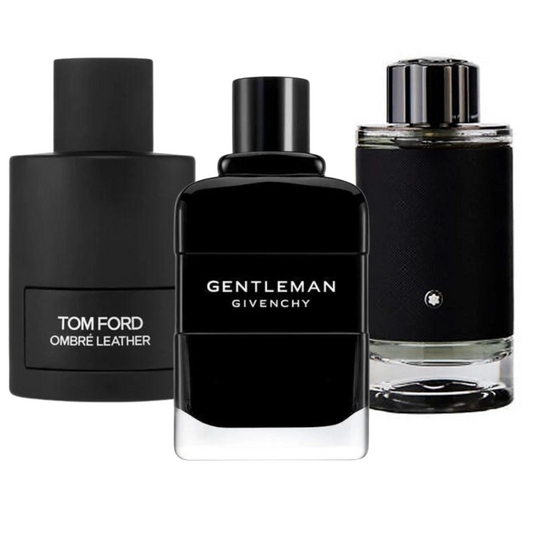 Black Friday Coffret 3 Parfums - Tom Ford Ombre Leather, Givenchy Gentleman, et Montblanc Explorer 100ml