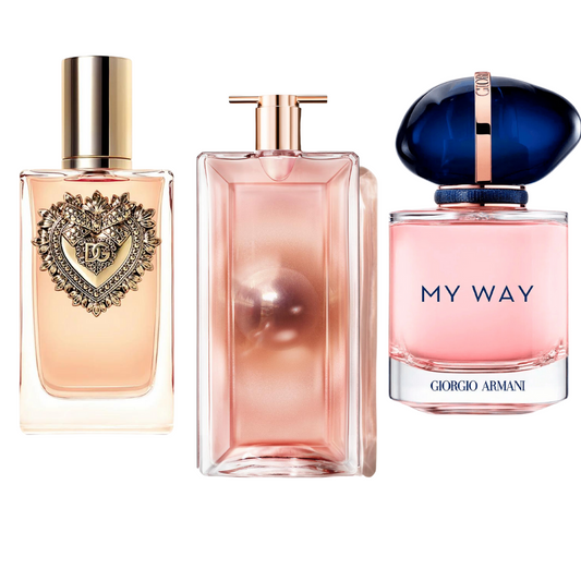 Black Friday Coffret 3 Parfums - Dolce & Gabanna Devotion, My Way Giorgi Armani, et Lancôme Idôle 100ml