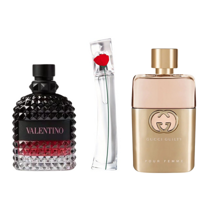 Black Friday Coffret 3 Parfums - Gucci Guilt, Valentini Intense, et Flower Kenzo 100ml