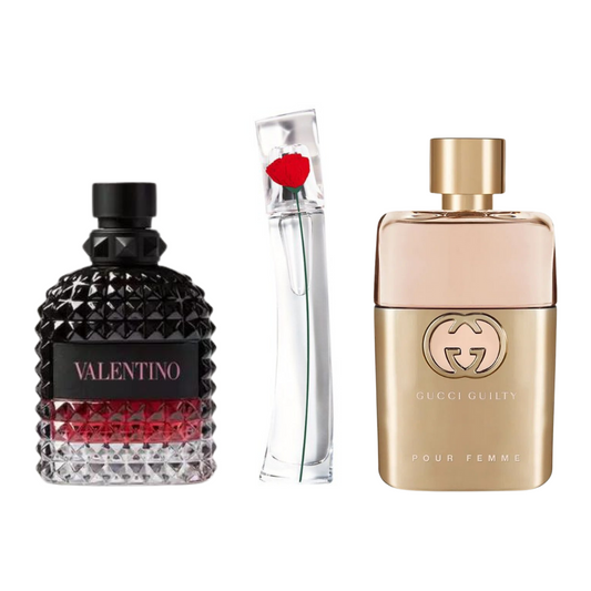 Black Friday Coffret 3 Parfums - Gucci Guilt, Valentini Intense, et Flower Kenzo 100ml