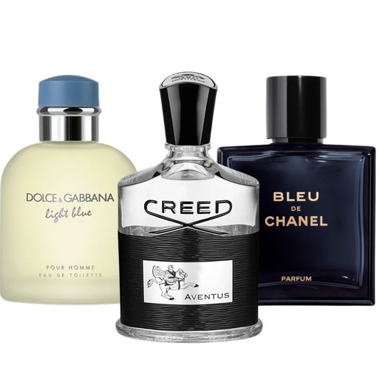 Black Friday Coffret 3 Parfums - Bleu de Chanel, Creed Aventus, et Light Blue Dolce Gabbana 100ml